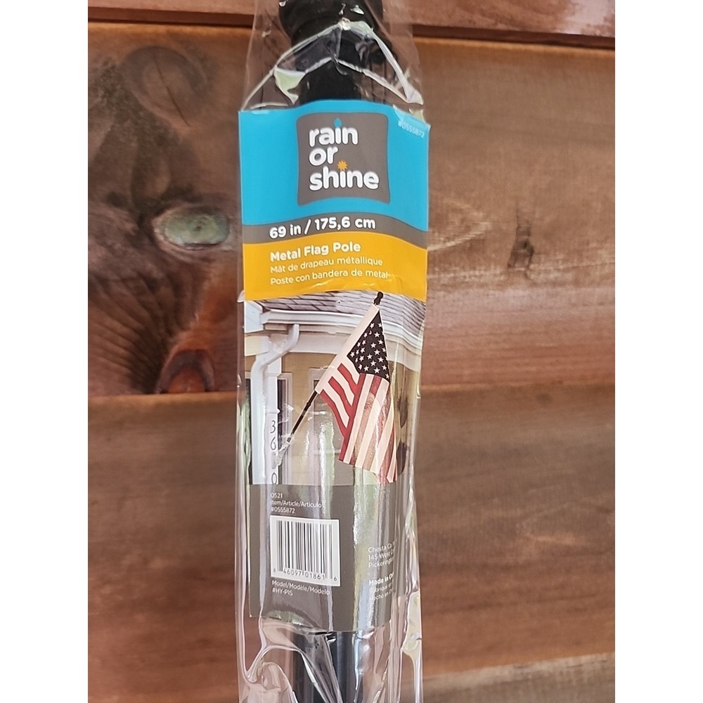 Rain Or Shine‎ SIxty Nine Inch Metal Flagpoles Black Twelve In A Box